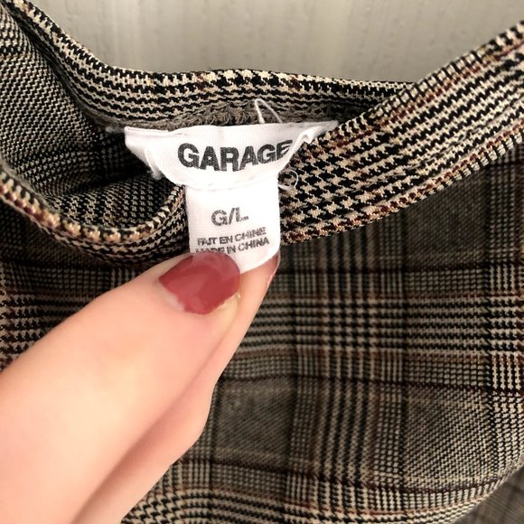 Garage Plaid Mini Dress Size L - Picture 2 of 6